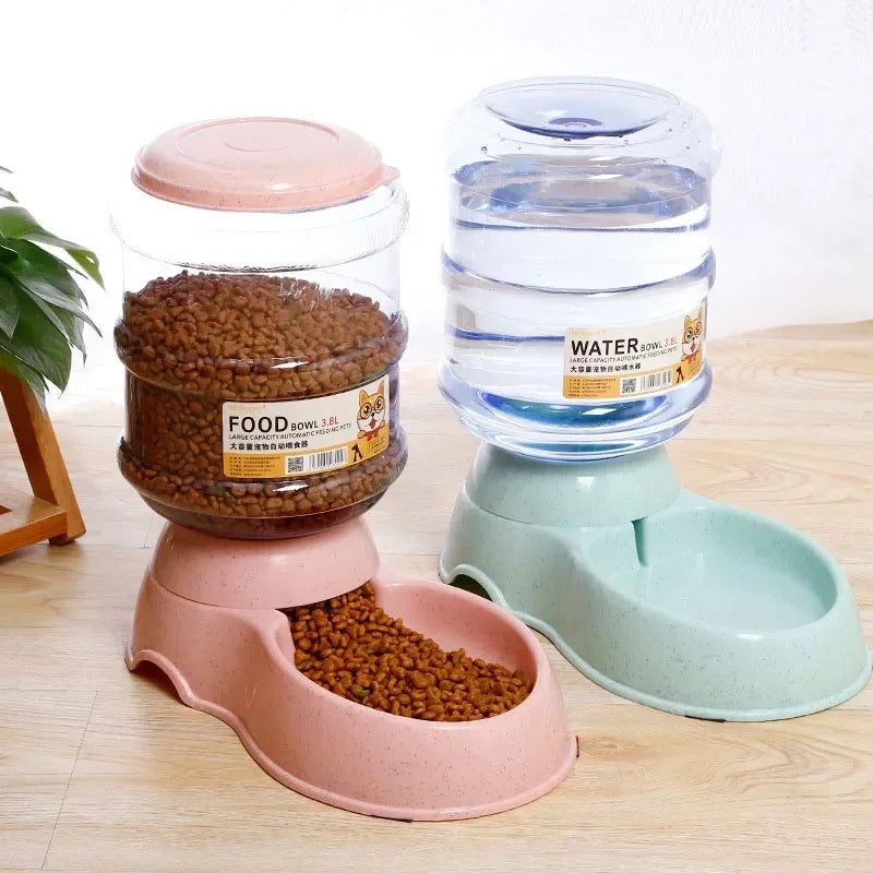 Automatic Dog Feeder Water Bottle Bowl