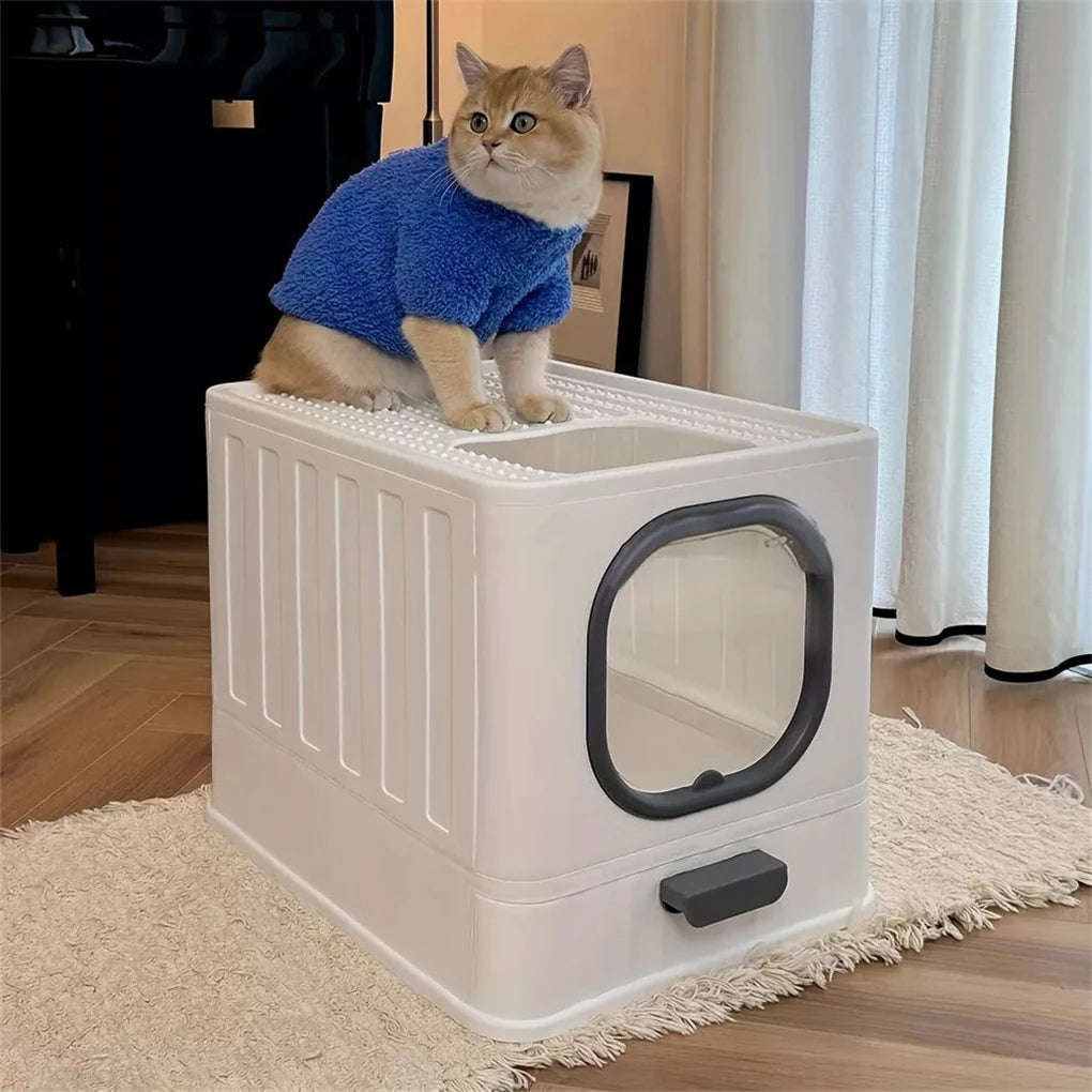 Leak-proof Enclosed Cat Litter Box Pull Drawer