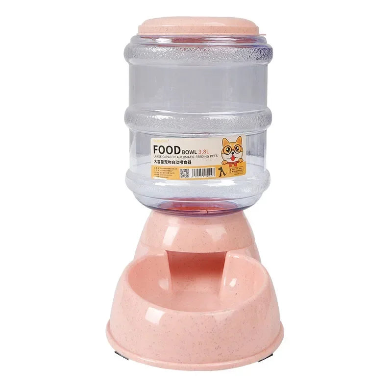 Automatic Dog Feeder Water Bottle Bowl