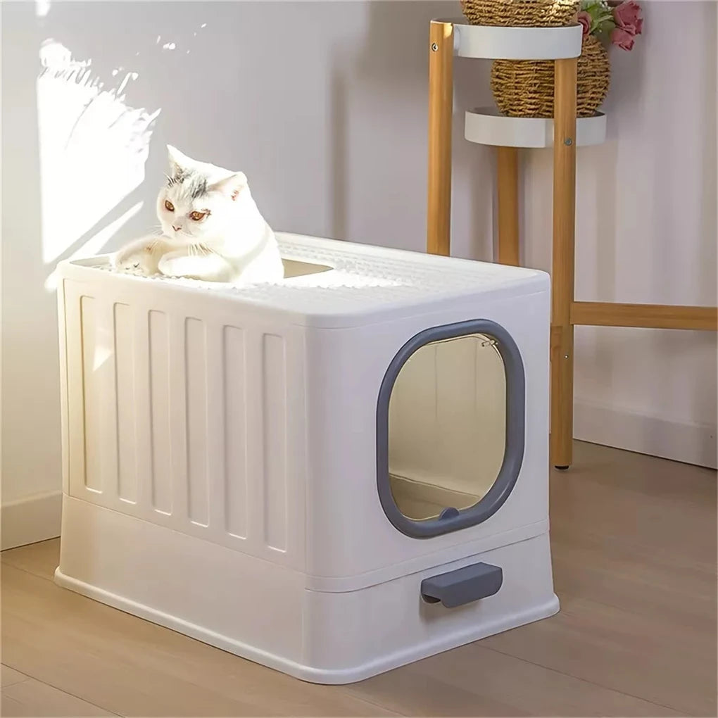 Leak-proof Enclosed Cat Litter Box Pull Drawer