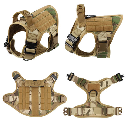 Military Tactical Dog Harness with Collar